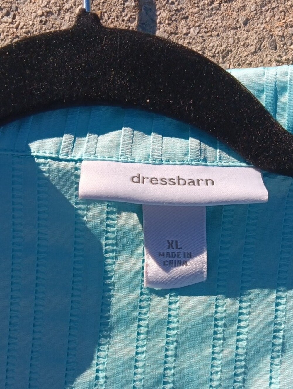 dressbarn Turquoise Short-Sleeve Button-Front Blouse - Picture 7 of 11